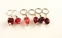 Stitch markers - ruby/reds
